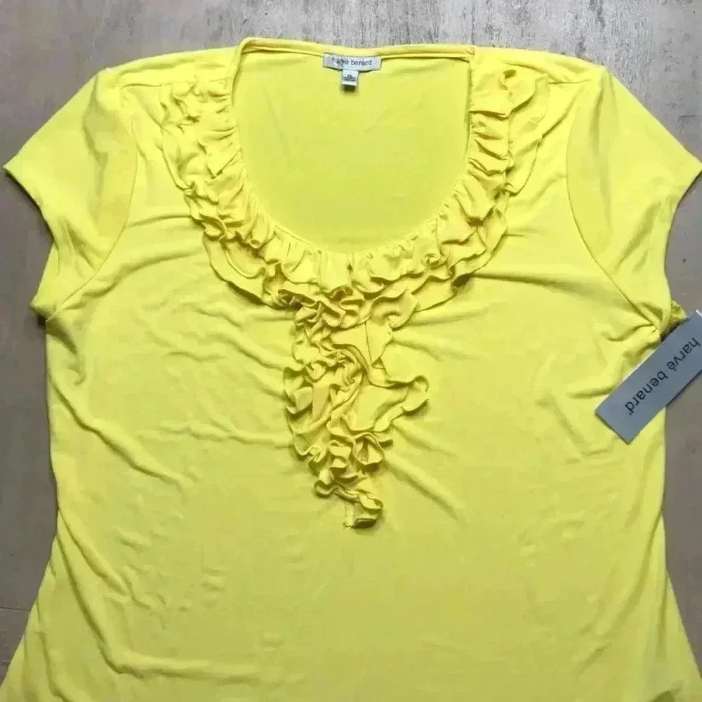 NWT harve Benard shirt, yellow size XL